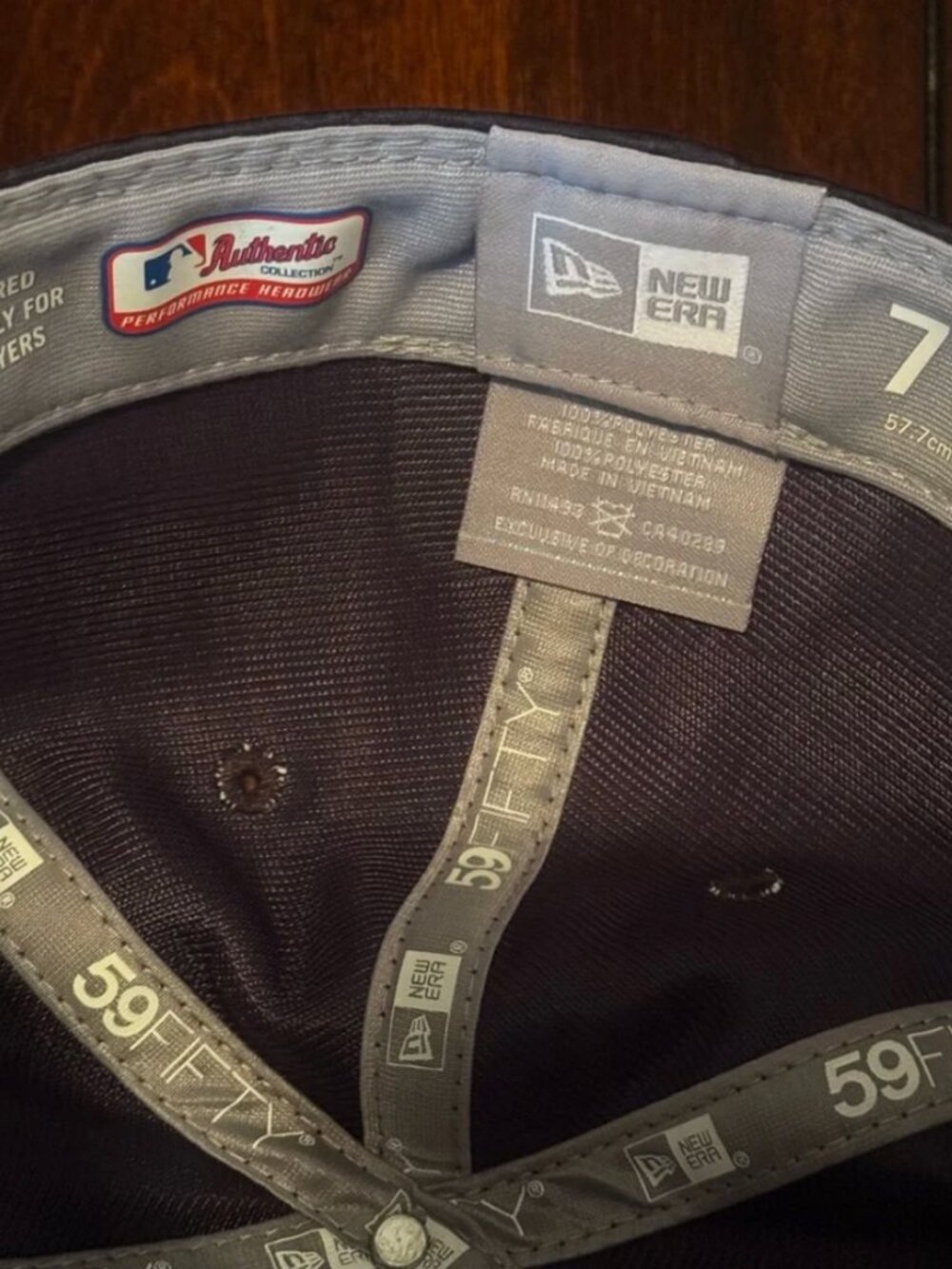 New Era Houston Astros Fitted Hat 7 1/4 Dark Gray MLB Cap Structured Logo - Picture 3 of 10